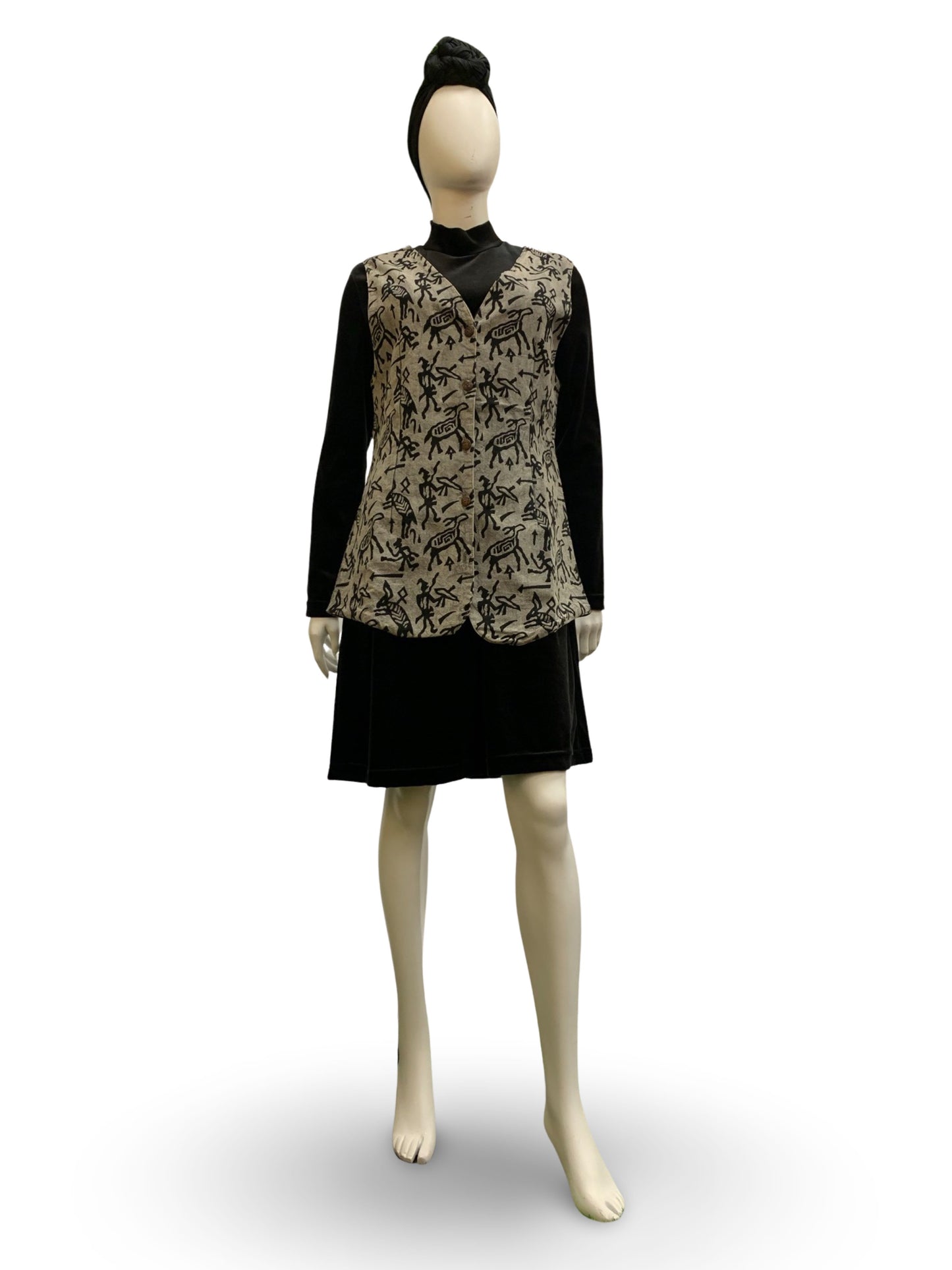 African Sleeveless Vest (Gray)