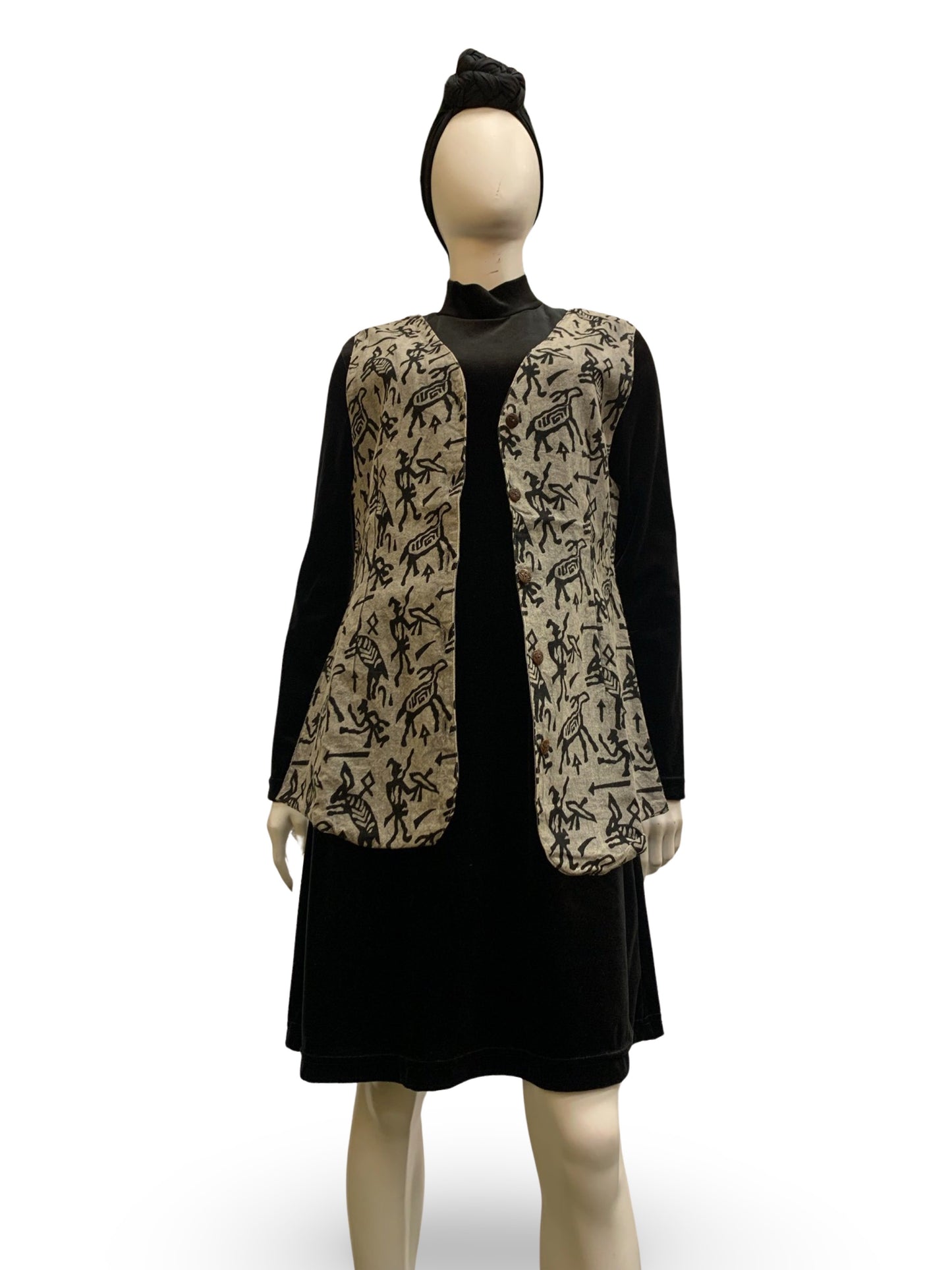 African Sleeveless Vest (Gray)