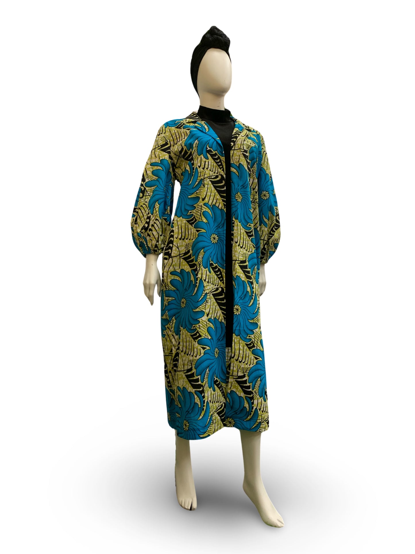 Ankara Duster (Blue & Green)