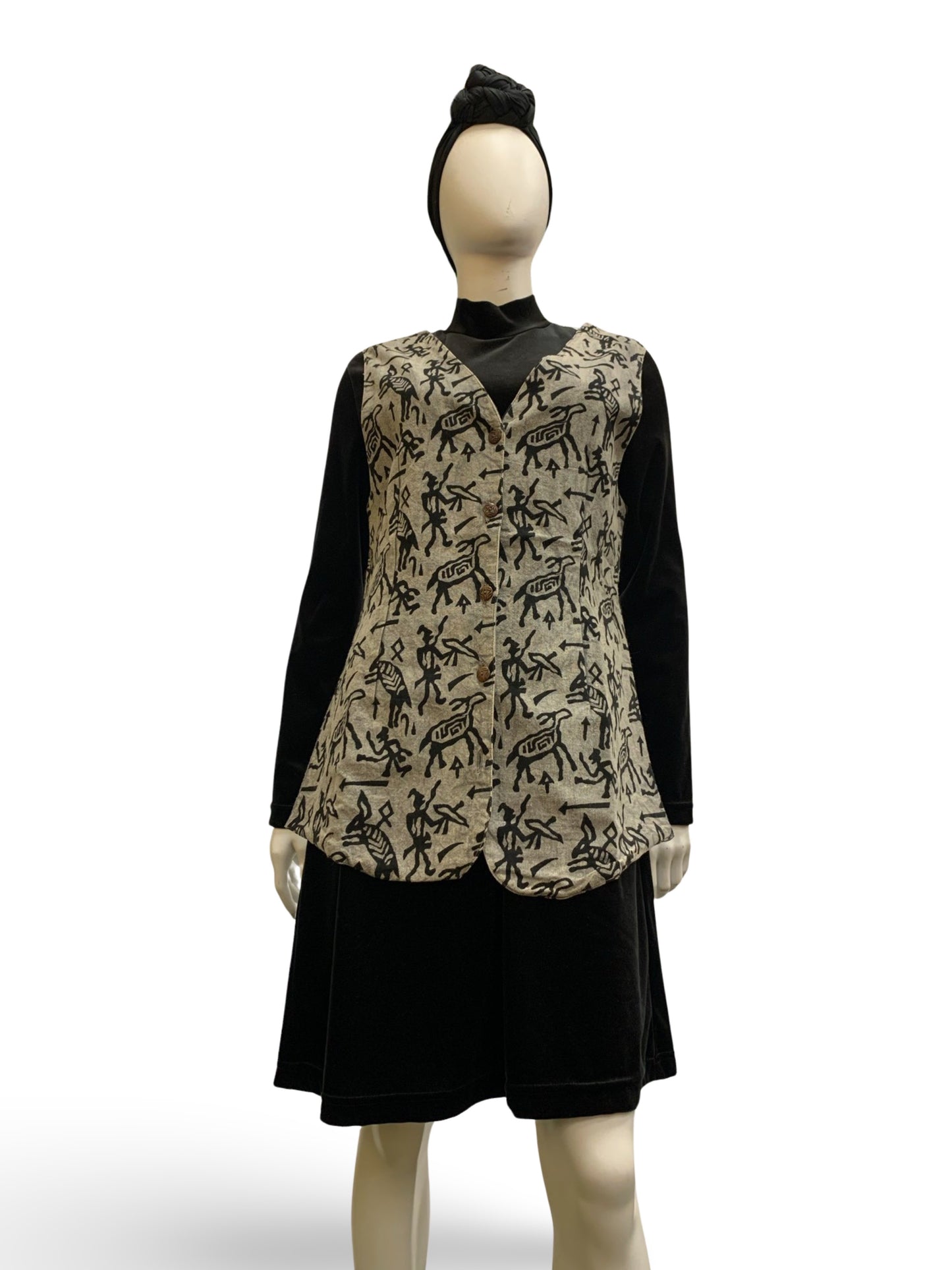African Sleeveless Vest (Gray)