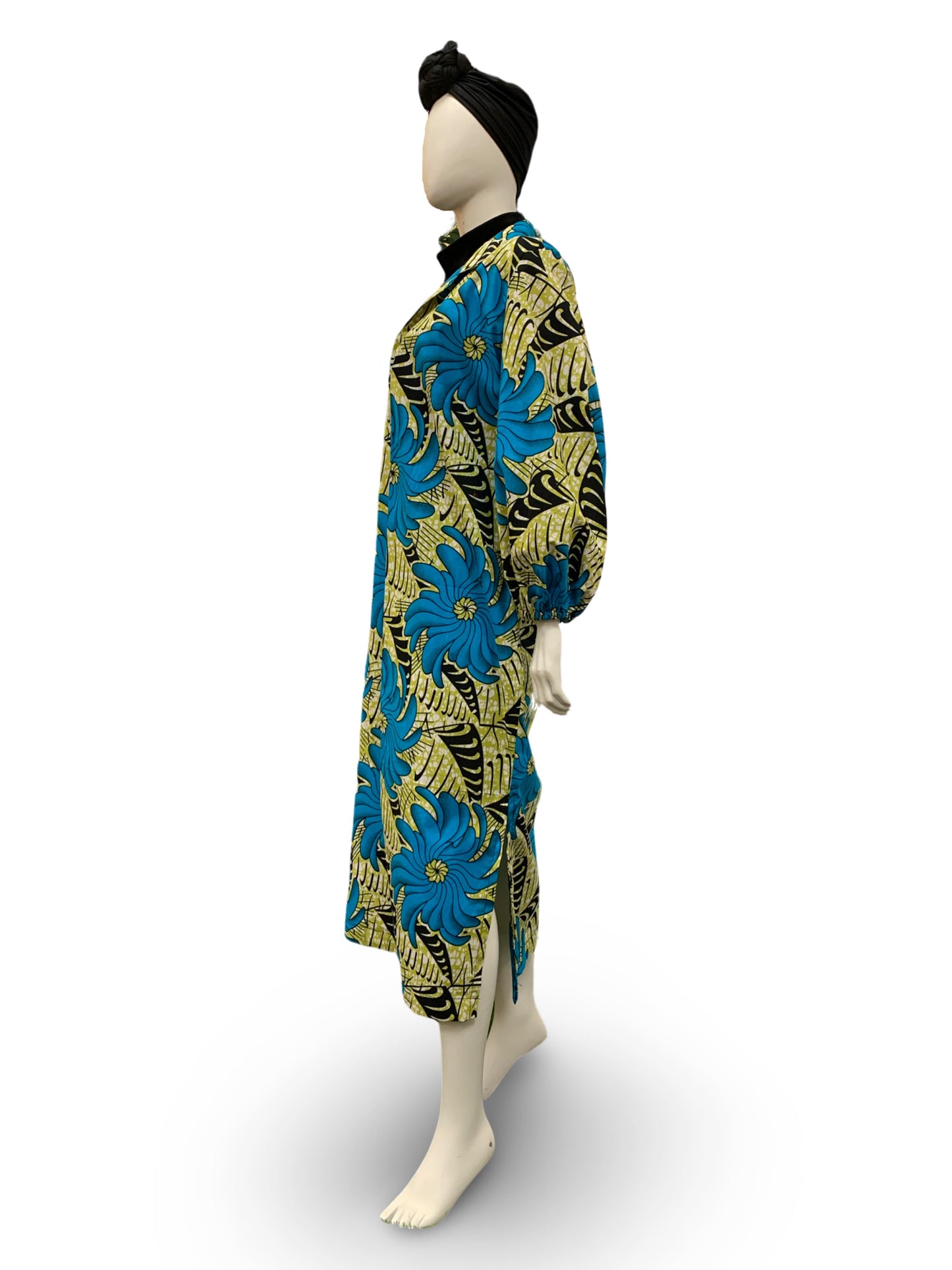 Ankara Duster (Blue & Green)