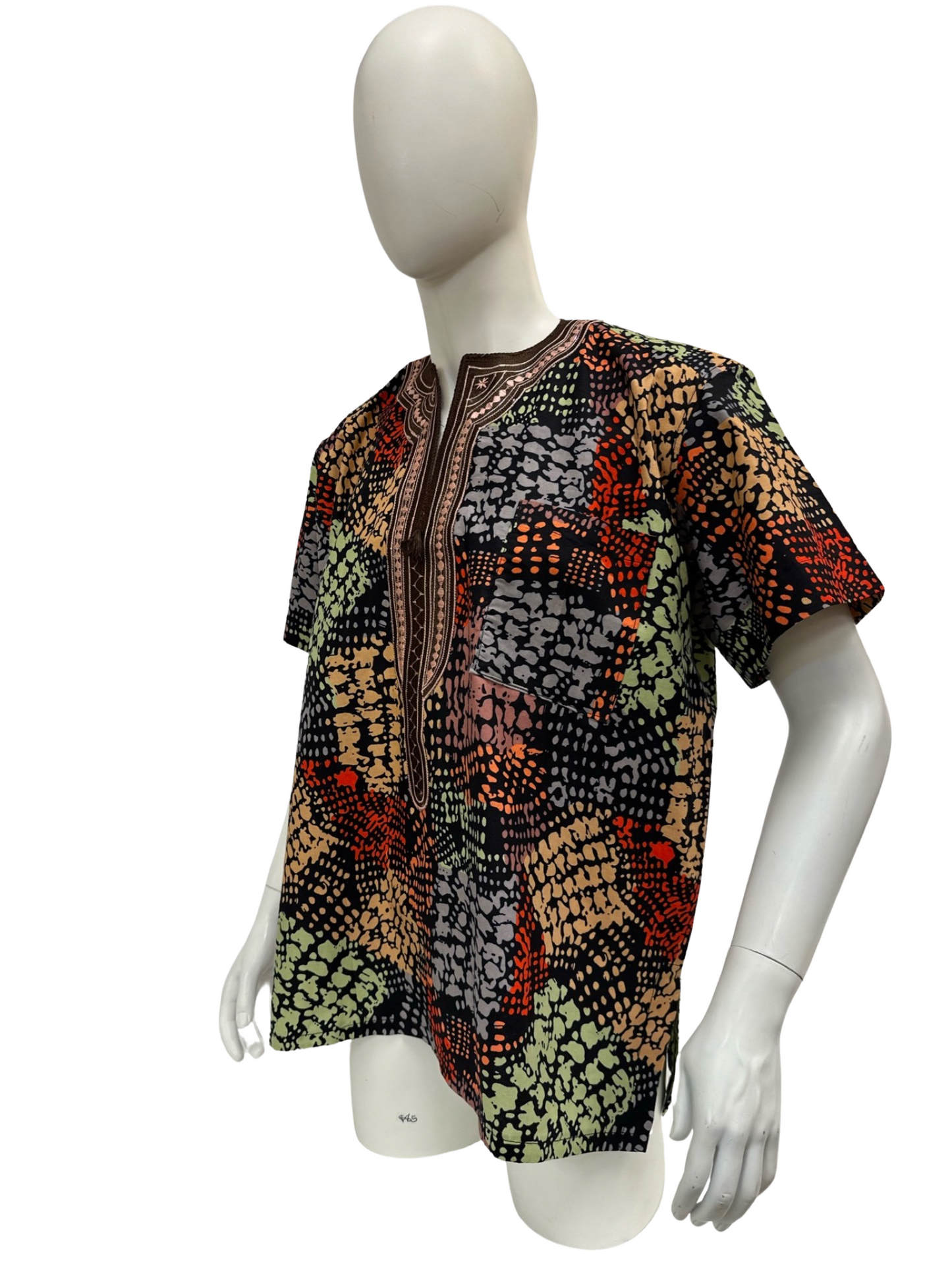 Men’s African Print Shirt - Multicolor