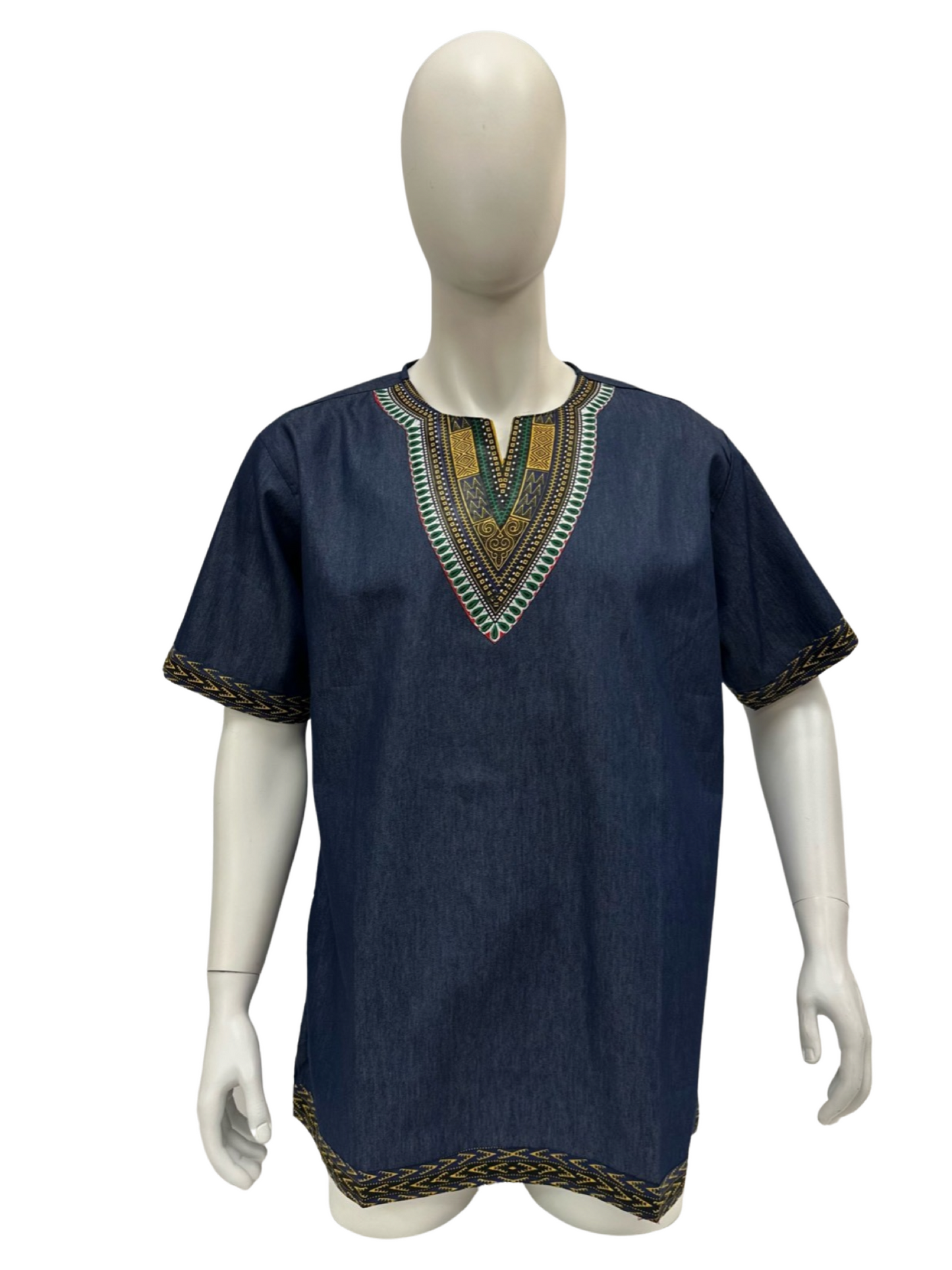 Men’s Denim Shirt - Dashiki