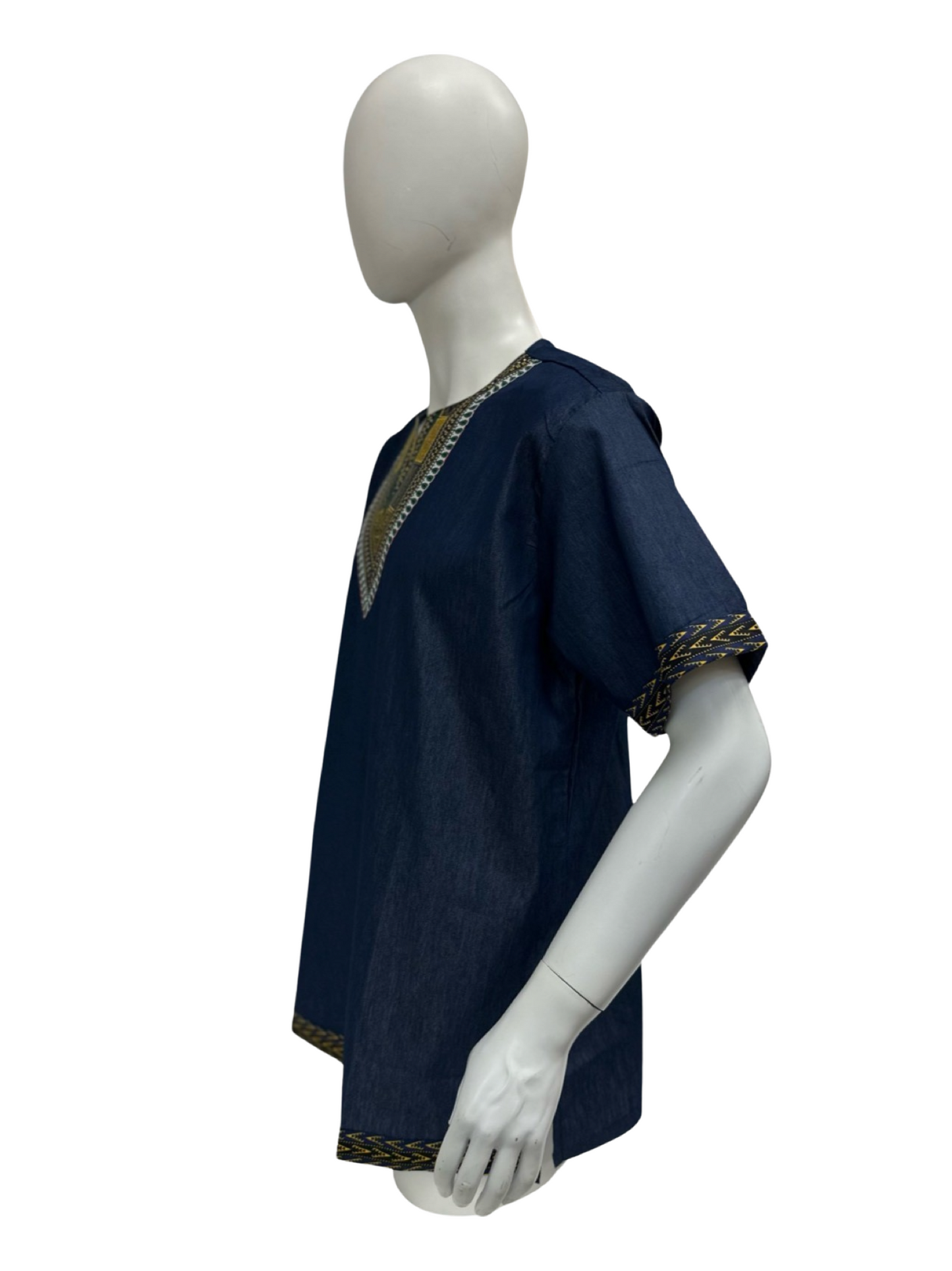 Men’s Denim Shirt - Dashiki