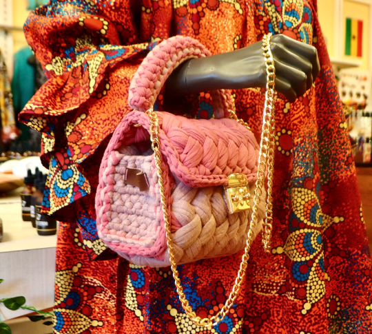 4-piece Luxury Crochet Yarn Handbag