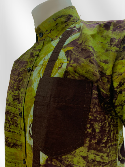 African Batik Shirt (Green)