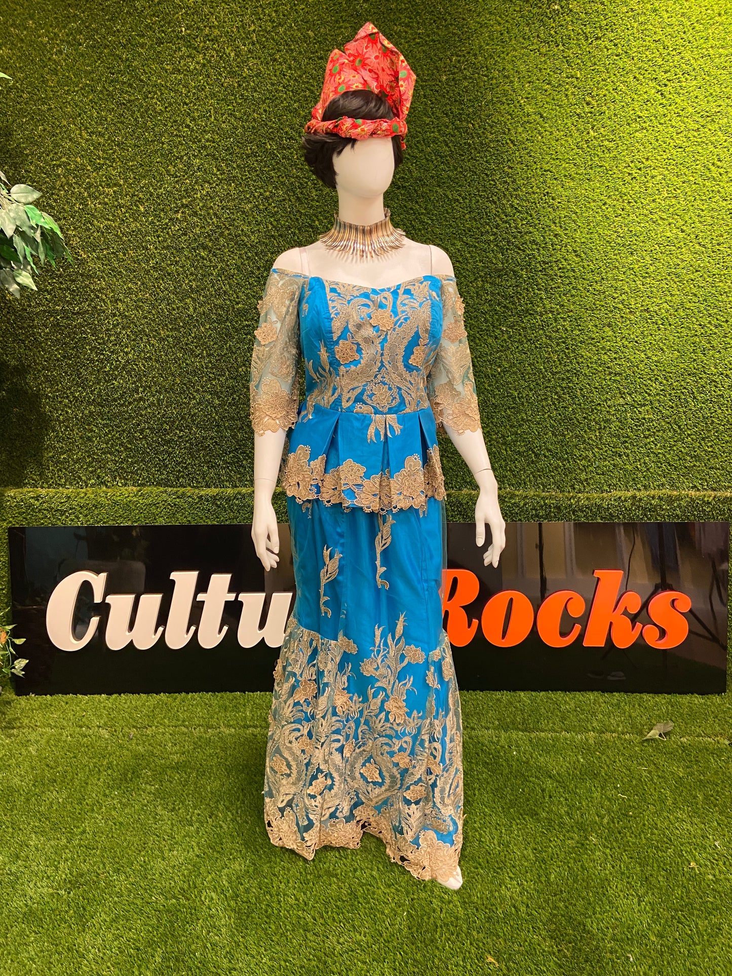 Off-shoulder Lace Skirt and Top (Swiss Lace)