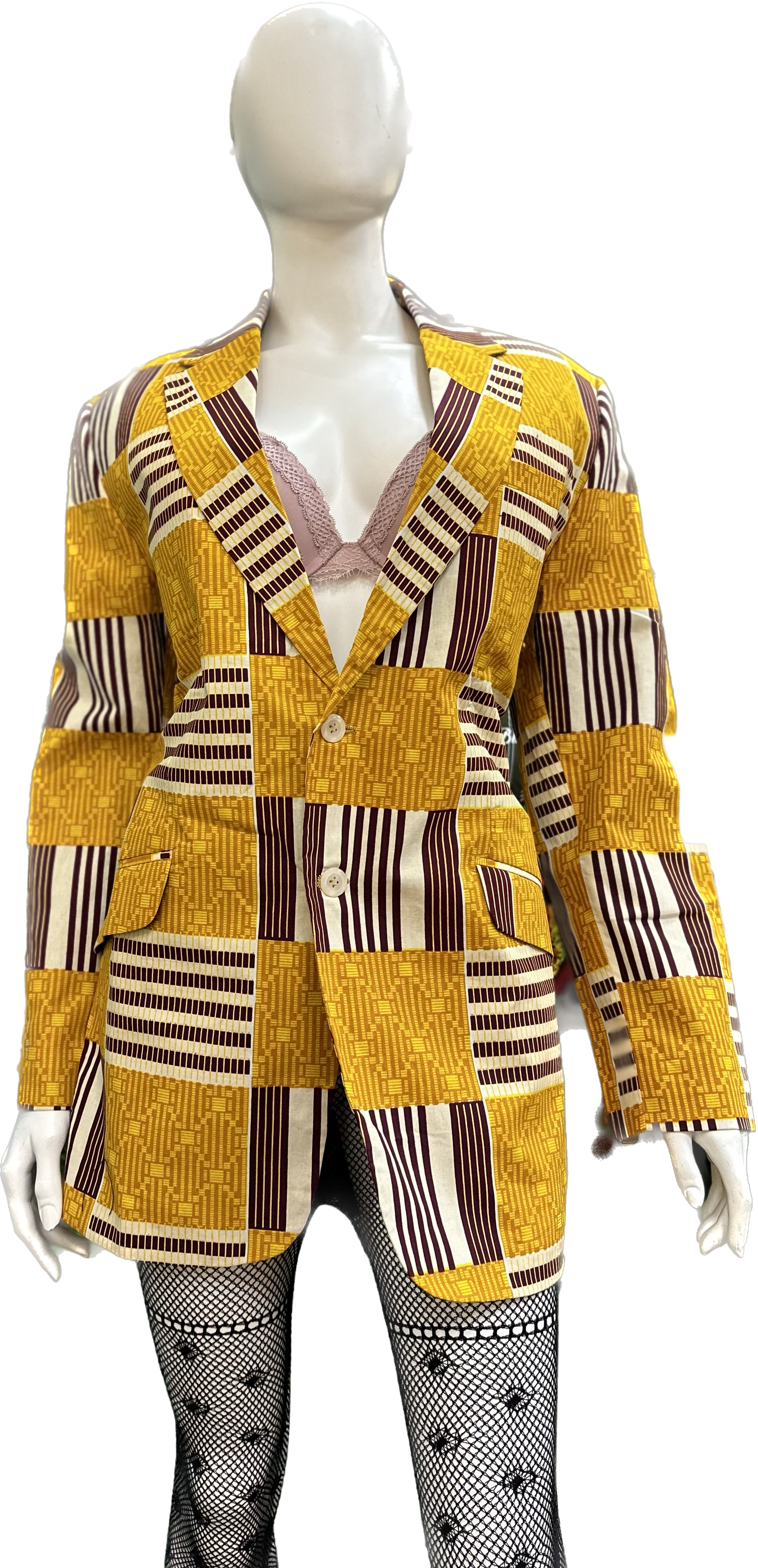 Unisex African Print Blazer Jacket 01