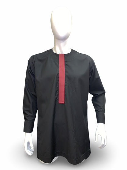 Men’s African Shirt (Black & Red)