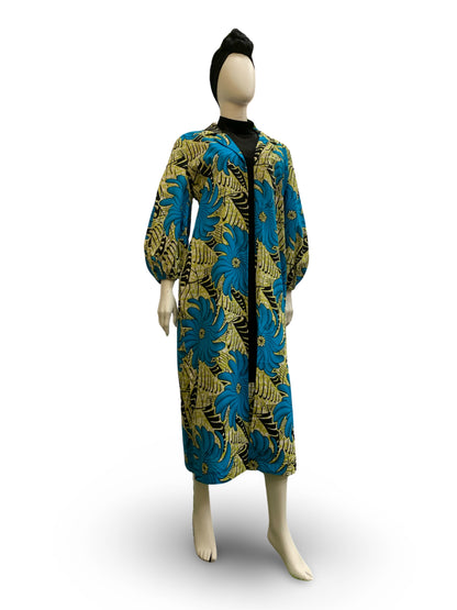 Ankara Duster (Blue & Green)