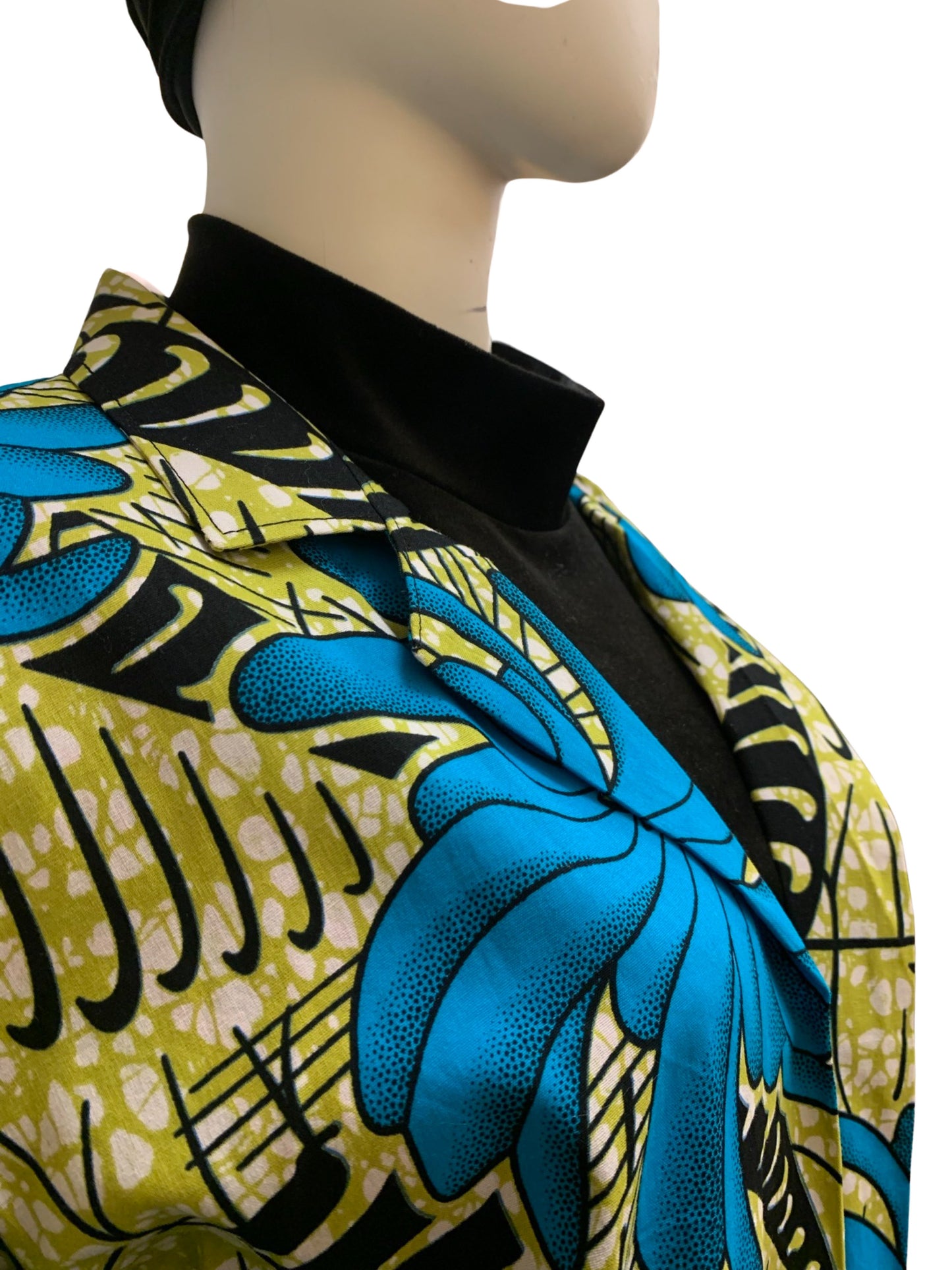 Ankara Duster (Blue & Green)