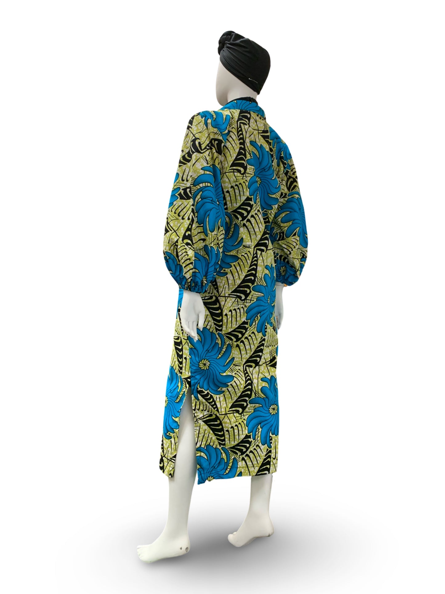 Ankara Duster (Blue & Green)