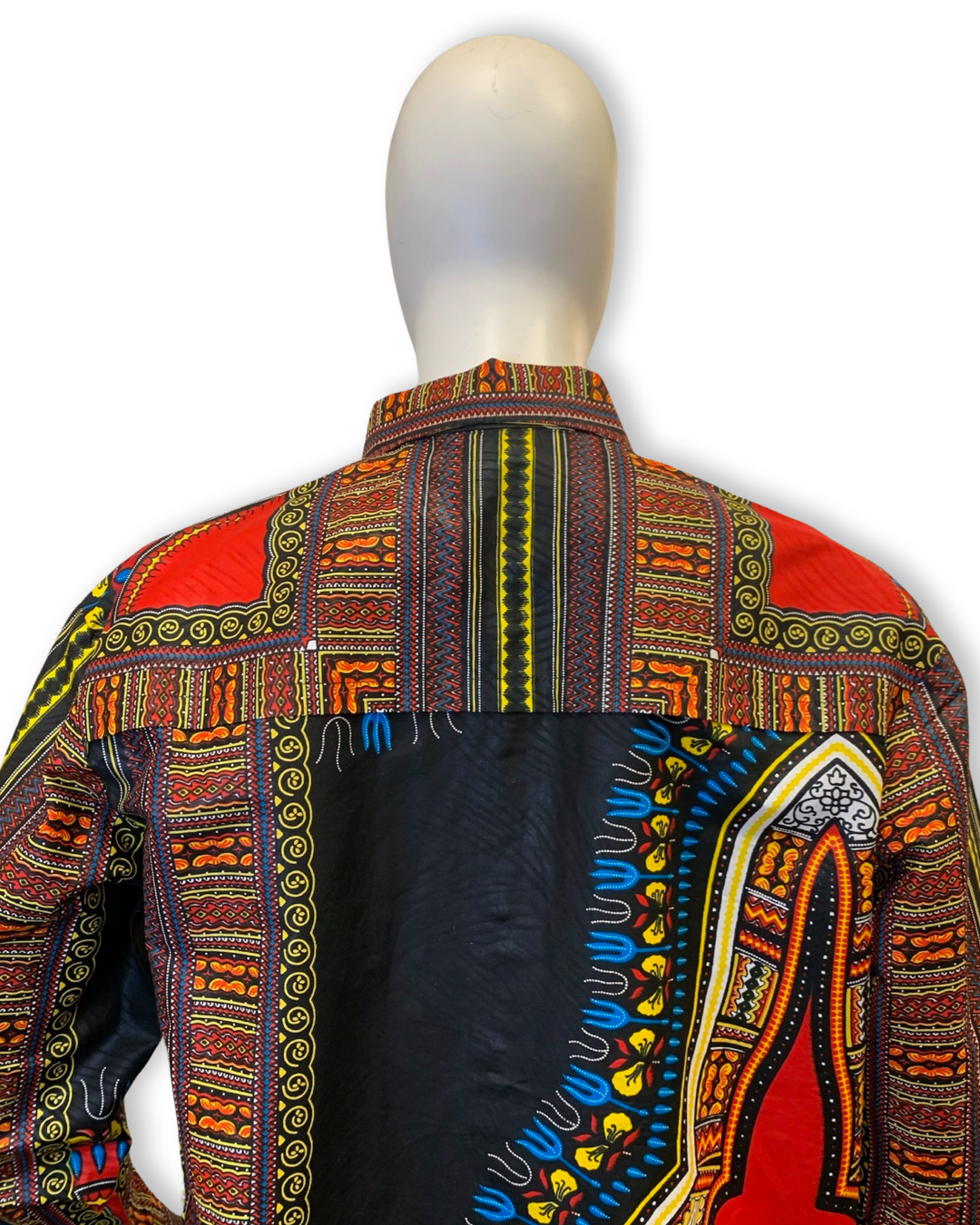 Men’s Formal Dashiki Dress Shirt (Black)