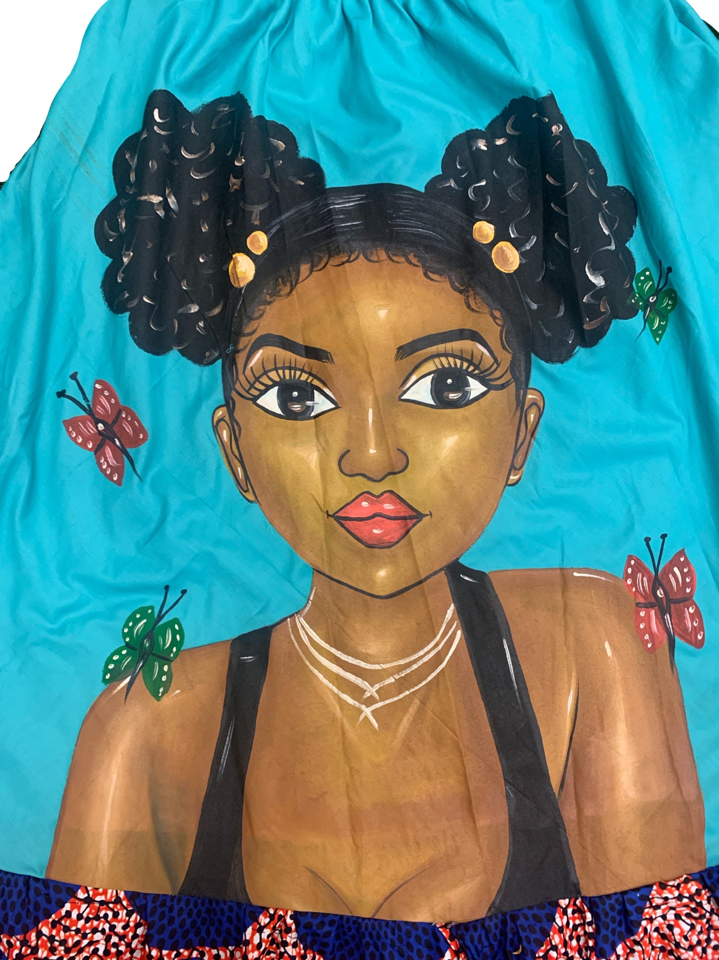 Ankara Hand-Painted Dress