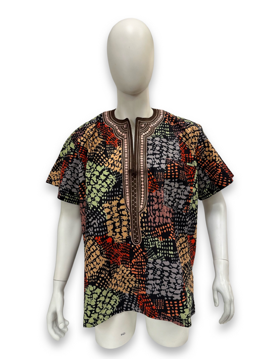 Men’s African Print Shirt - Multicolor