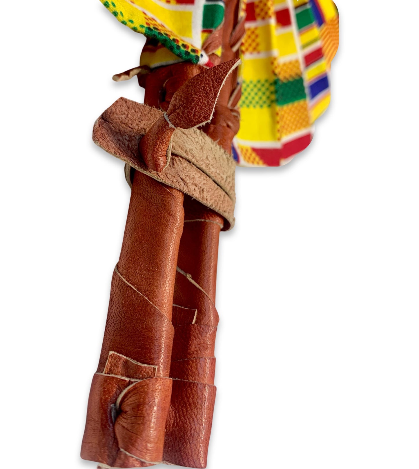 African Leather Hand Fan