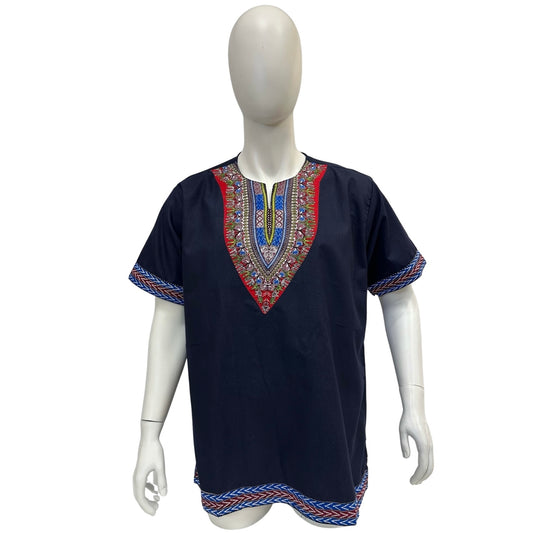 Men’s Denim Dashiki Shirt