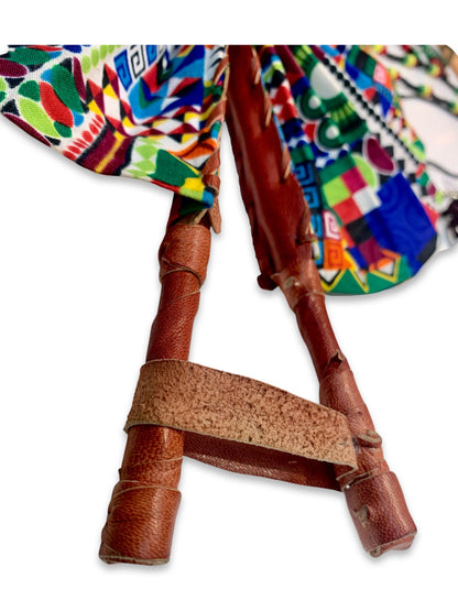 Authentic African Leather Fan