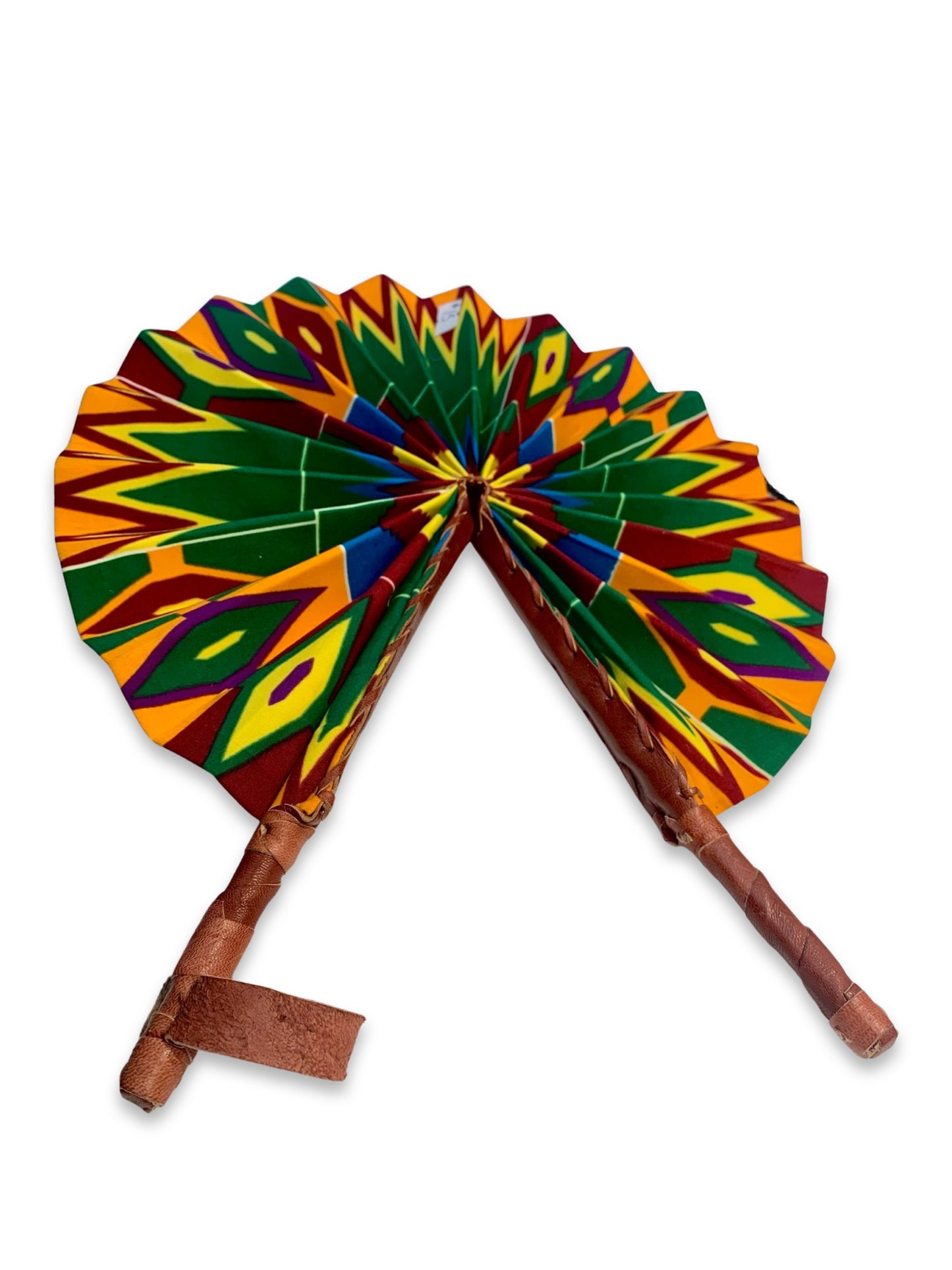 Authentic African Leather Hand Fan