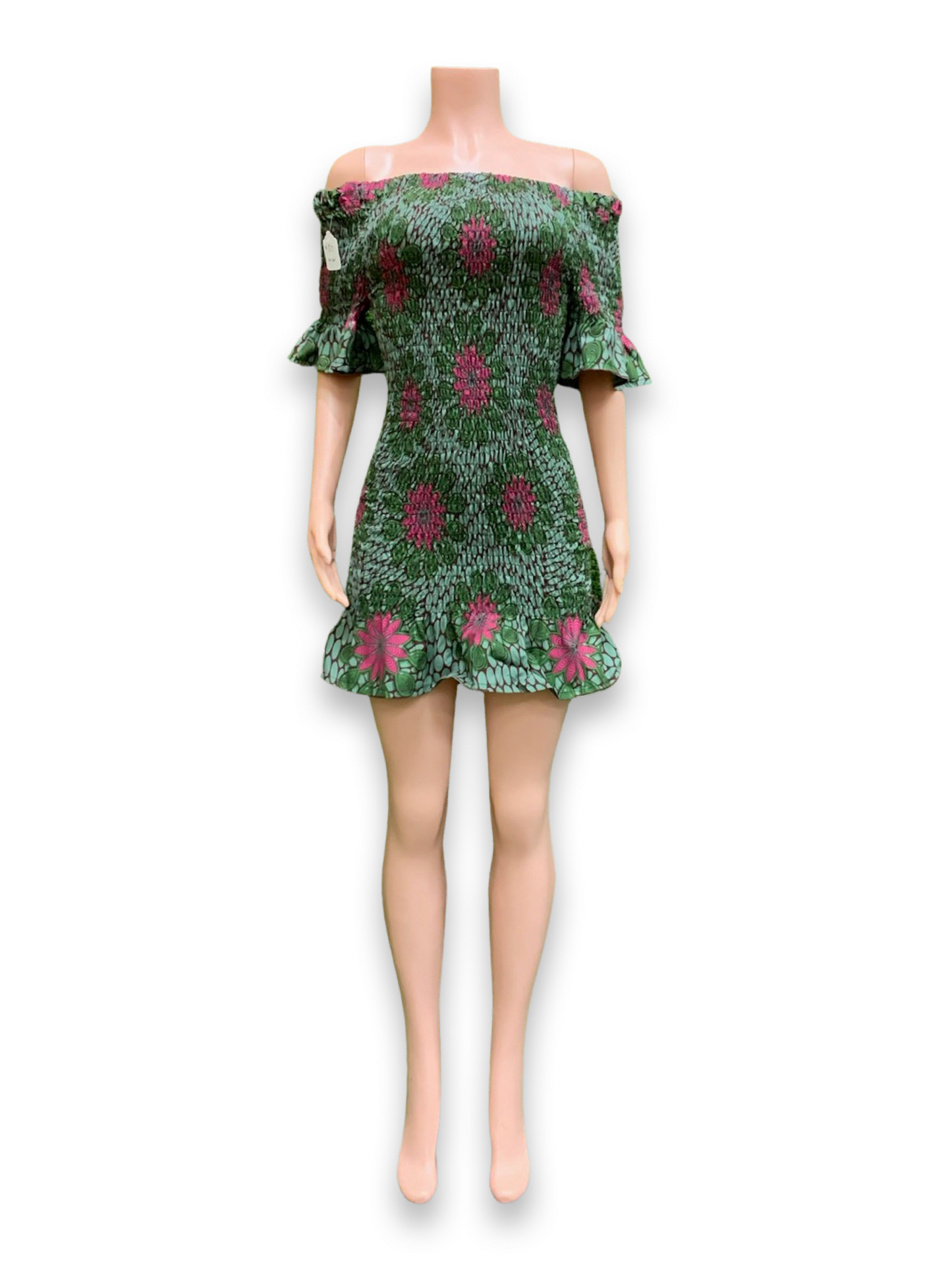 Ankara Midi Elastic Dress
