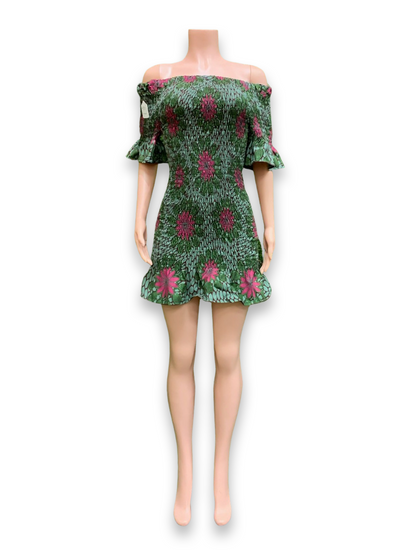Ankara Midi Elastic Dress