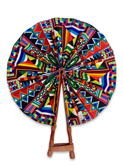 Authentic African Leather Fan