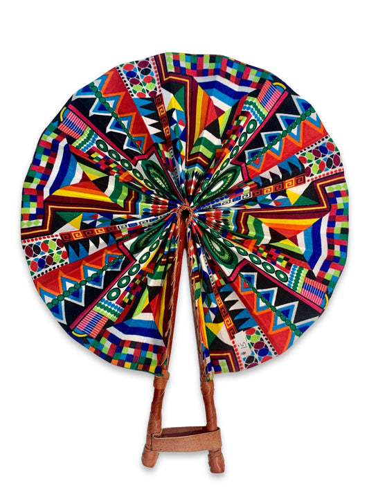 Authentic African Leather Fan