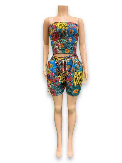 Ankara Tube Crop Top