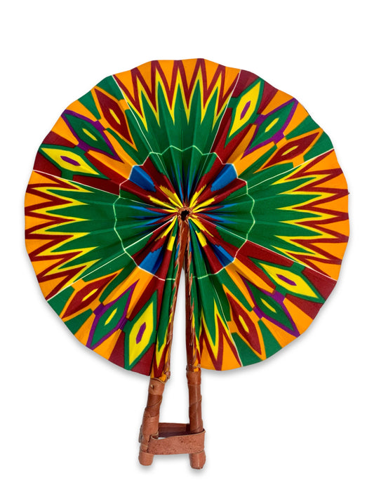 Authentic African Leather Hand Fan