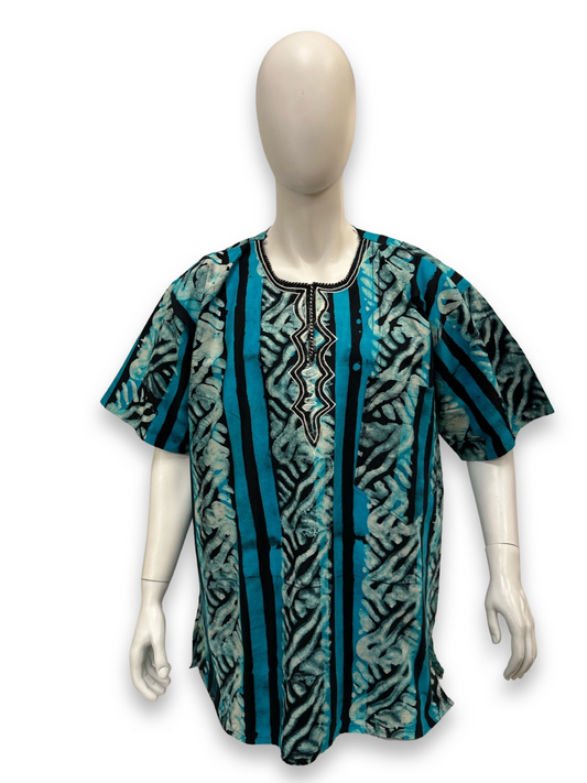 Men’s African Print Shirt - Tie Dye