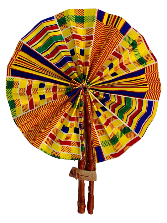 African Leather Hand Fan