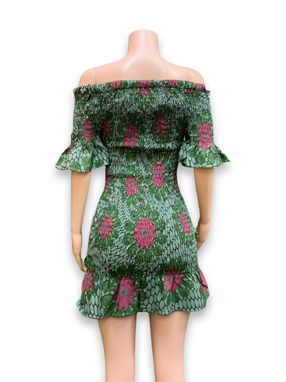 Ankara Midi Elastic Dress