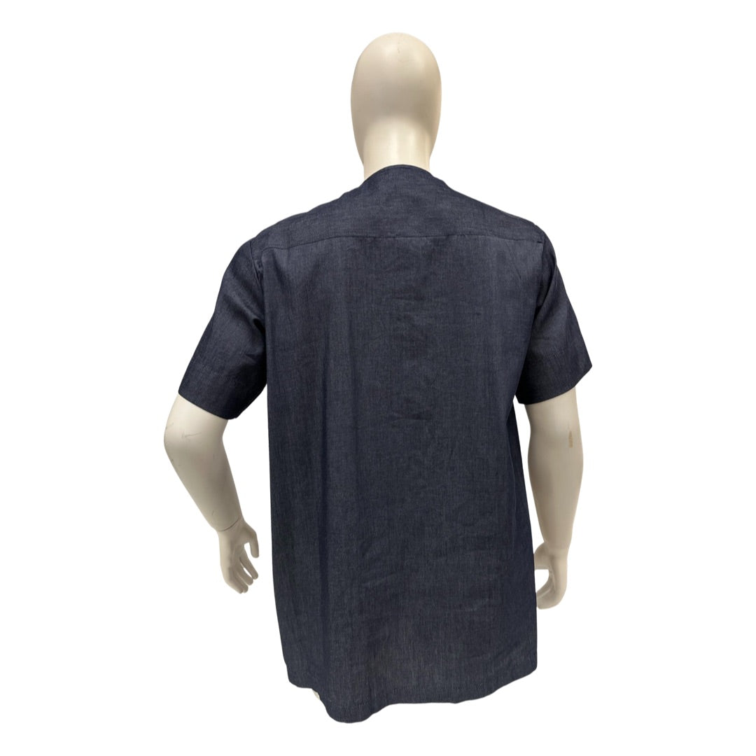 Men’s Denim Shirt - Brown Ankara