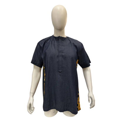 Men’s Denim Shirt - Brown Ankara
