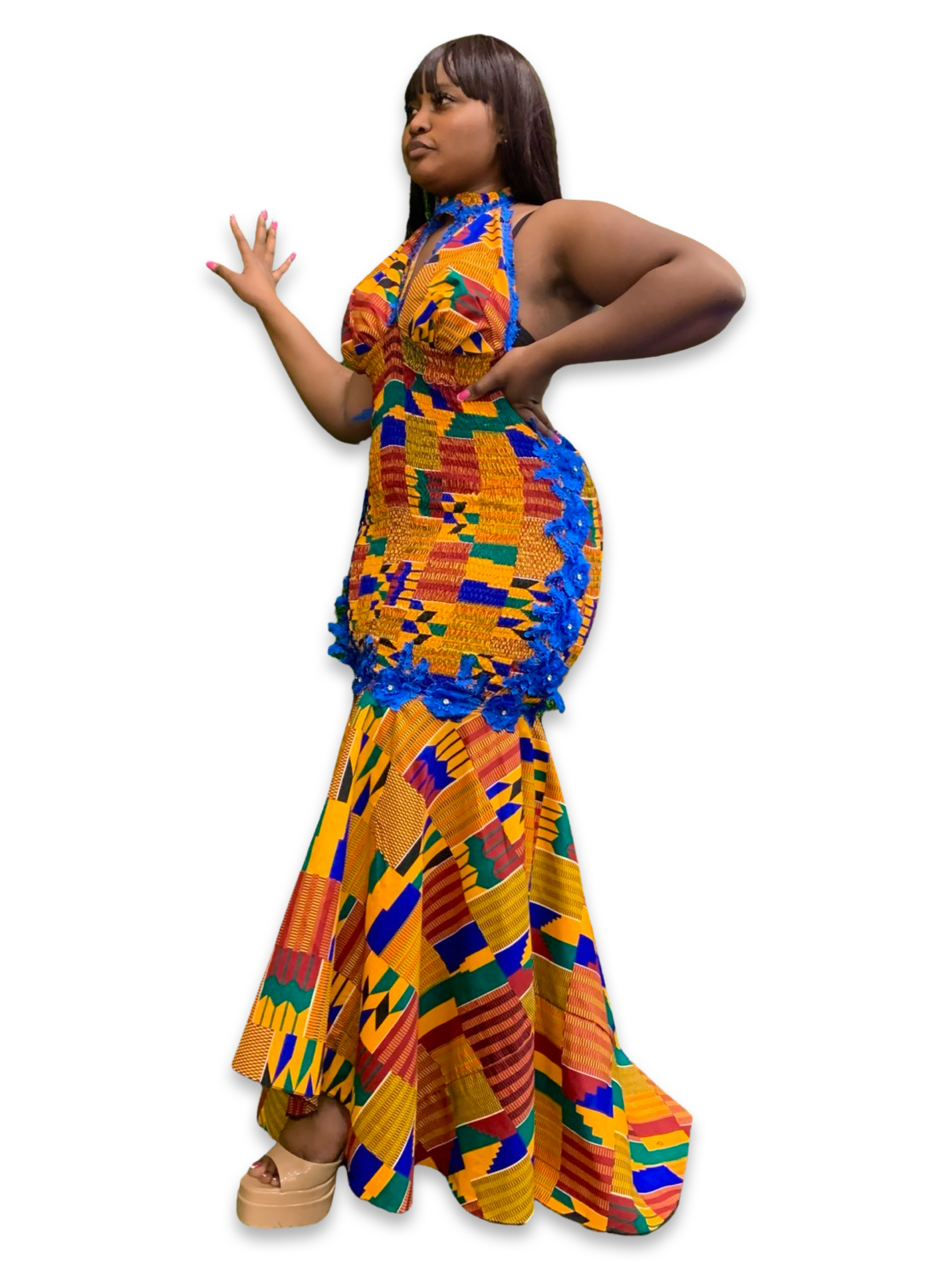 private afripride African Dresses for Women Ankara Print Embroidery High  Wasit Elegant Bodycon Dress for Evening Wedding 513 XXS/US4 at Amazon  Women's Clothing store