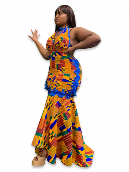 African Elastic Bodycon Gown – Culture Rocks