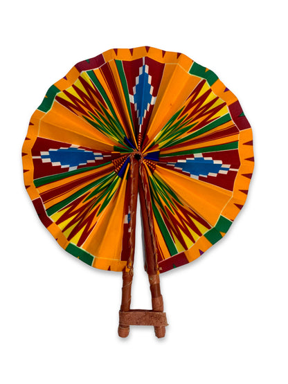 Authentic African Leather Hand Fan