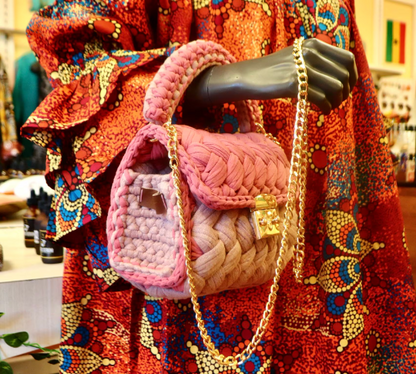 4-piece Luxury Crochet Yarn Handbag