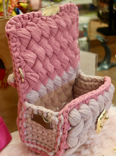 4-piece Luxury Crochet Yarn Handbag