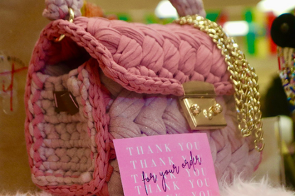 4-piece Luxury Crochet Yarn Handbag