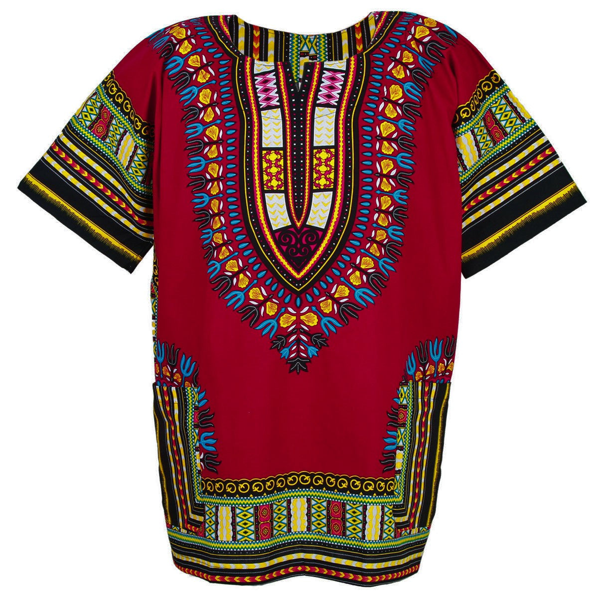 Unisex Dashiki Shirt (Dark Red)