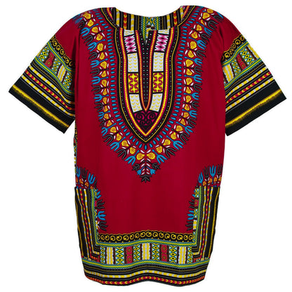 Unisex Dashiki Shirt (Dark Red)