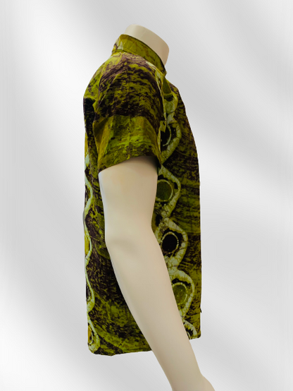 African Batik Shirt (Green)