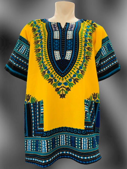 Unisex Dashiki Shirt (Yellow)
