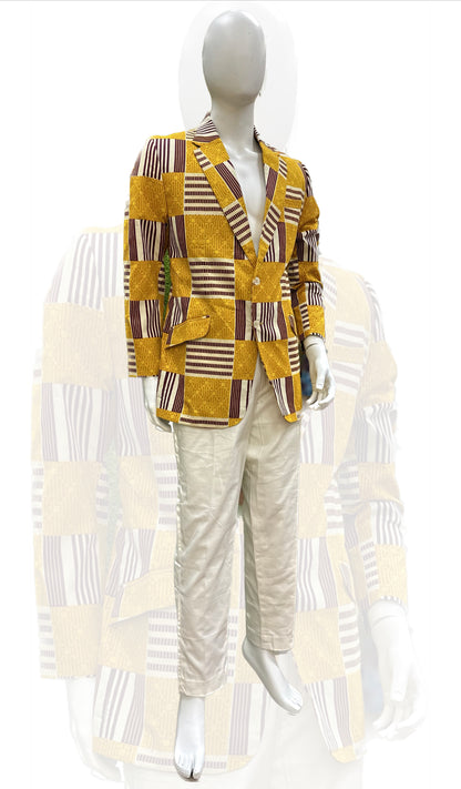 Unisex African Print Blazer Jacket 01