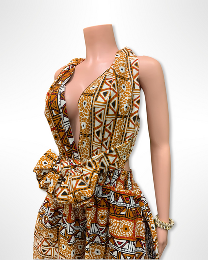 Ankara Infinity Palazzo Dress
