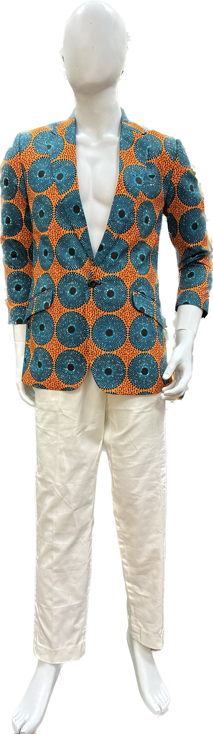 Unisex African Print Blazer Jacket 02