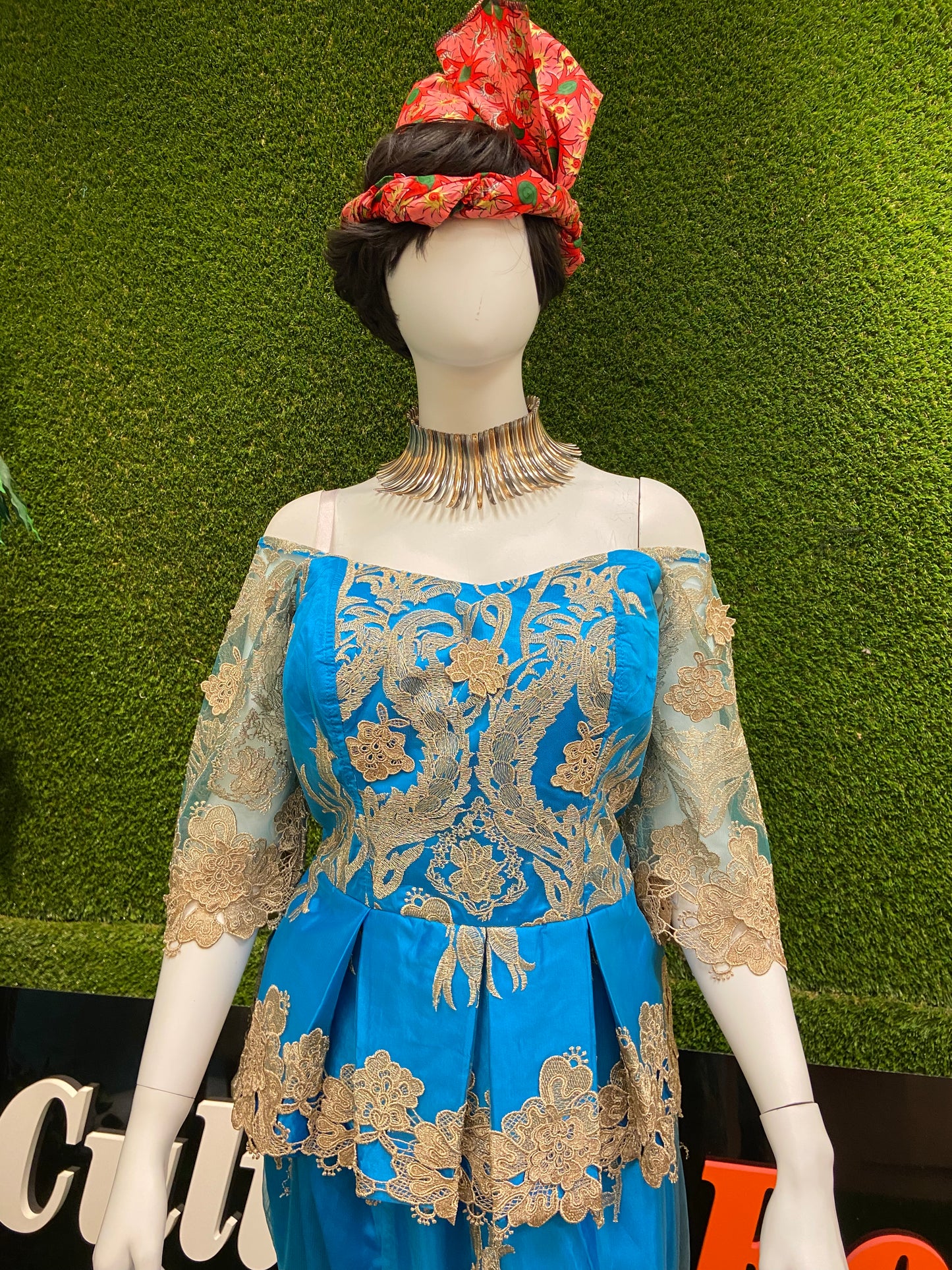 Off-shoulder Lace Skirt and Top (Swiss Lace)