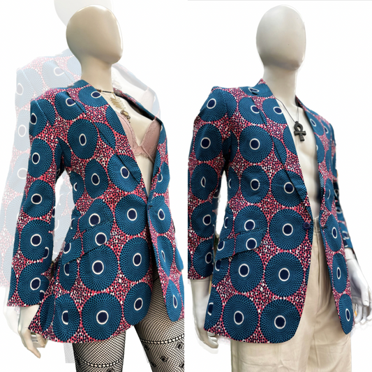 Unisex African Print Blazer Jacket 03