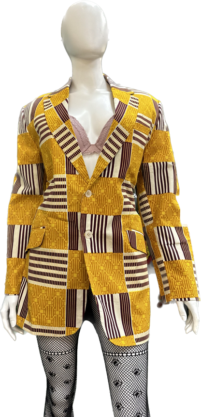 Unisex African Print Blazer Jacket 01